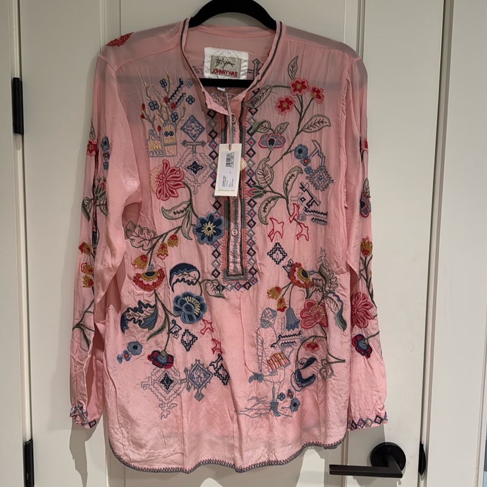 Johnny Was Silk Tunic Blouse